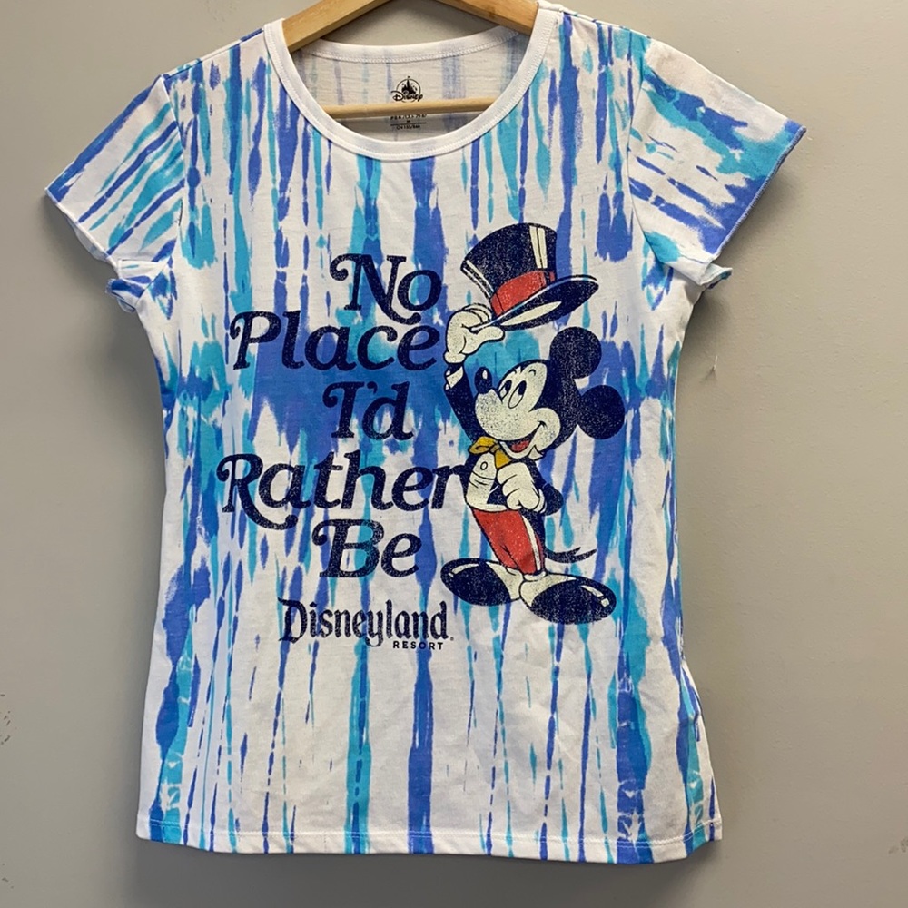 Disneyland resort no place I’d rather be Mickey tie-dye shirt medium
